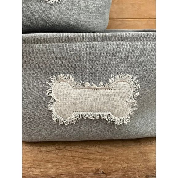 CUSTOM Embroidered Toy Bin with Bone - Picture 2 of 8